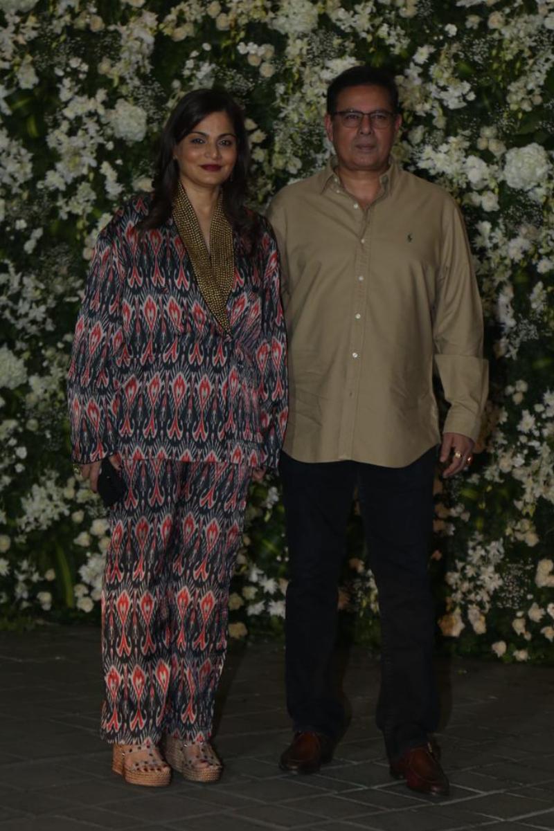 Mr and Mrs. Agnihotri: Salman Khan's sister and brother-in-law, Atul Agnihotri arrive at the party. 